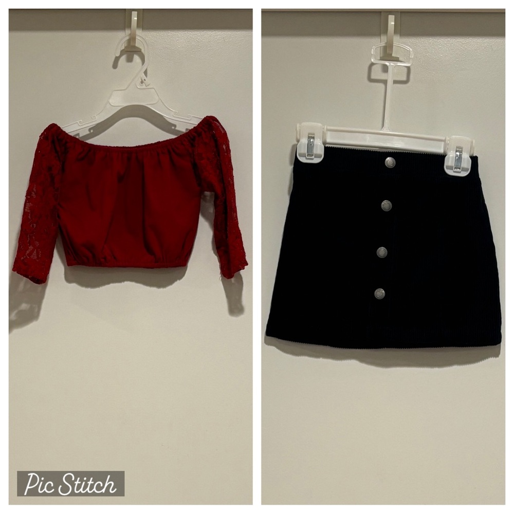 Like new Girls Skirt and Top set